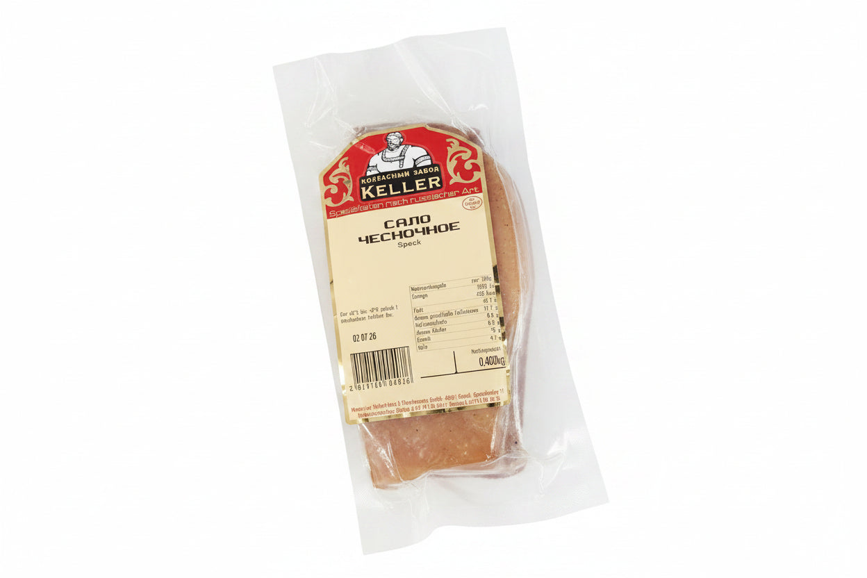 Speck mit Knoblauch, 100g