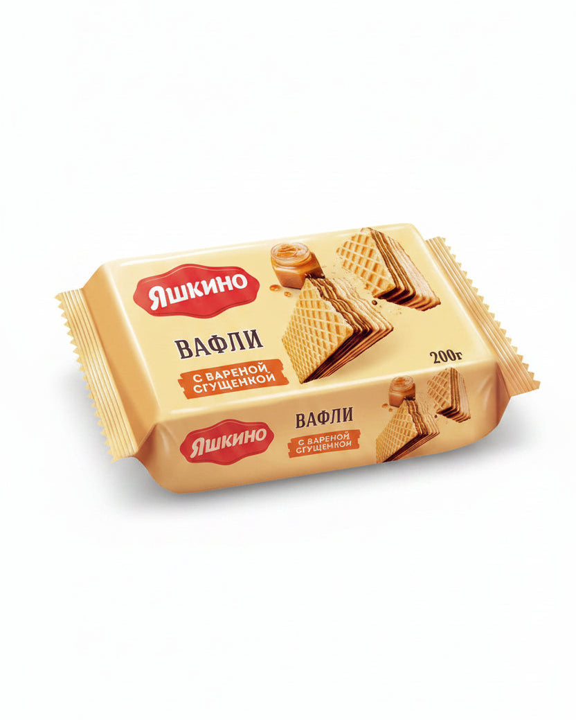 Waffeln mit gezuckerter Kondensmilchfüllung "Yashkino", 200g