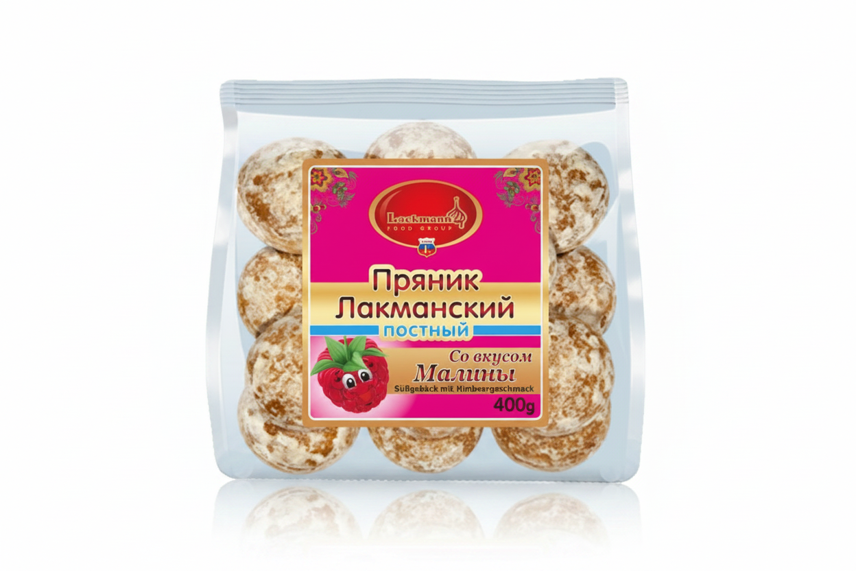 Fasten-Lebkuchen mit Himbeergeschmack "Lakmanskij", 400g