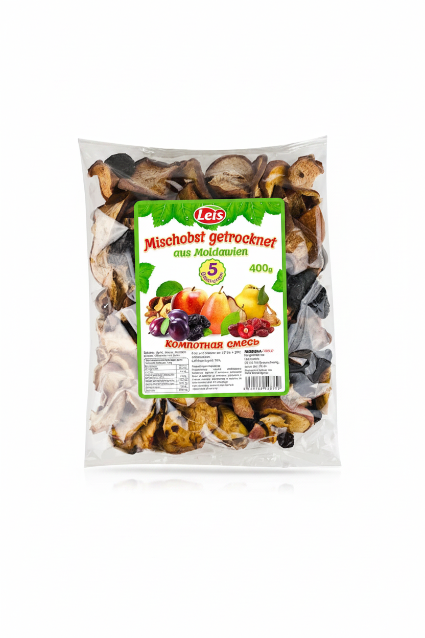 Trockenfruchtmischung für Kompott (5 Sorten), 400 g
