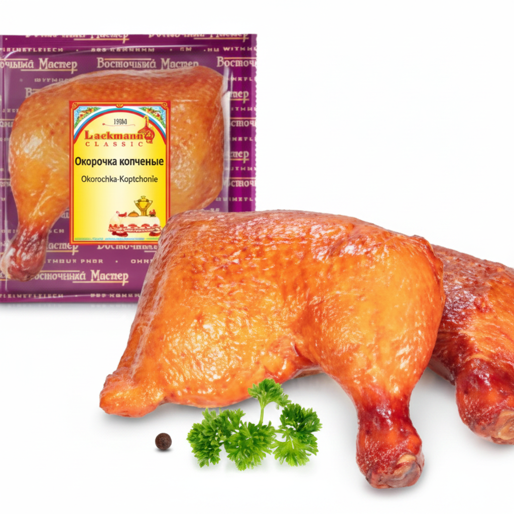 Geräucherte Hähnchenschenkel „Lackmann“, nach Gewicht, 1,40 €/100 g