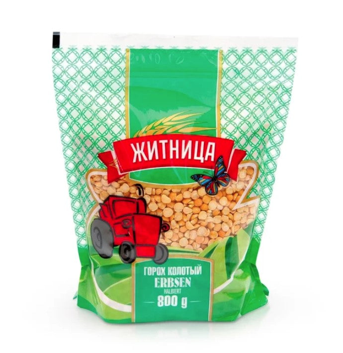 Geschälte Erbsen (halbiert), Schitniza, 800 g