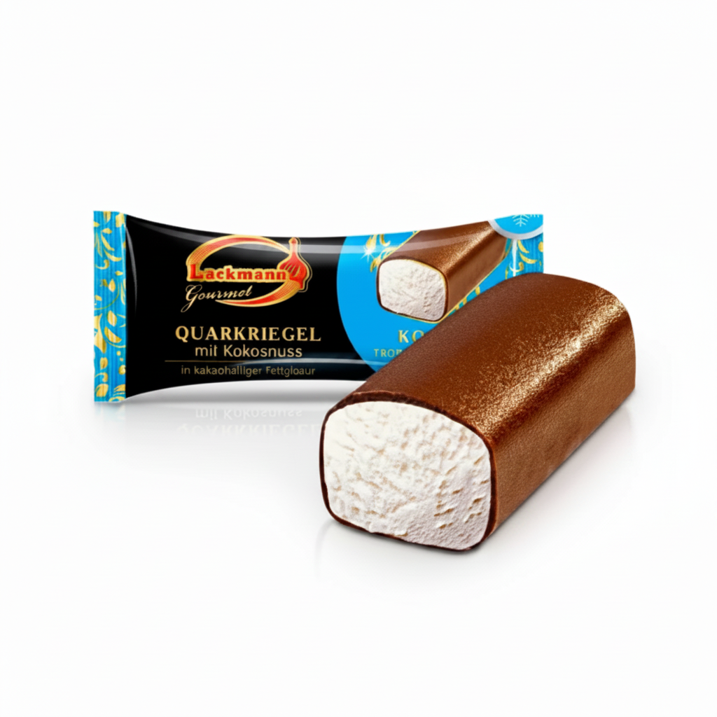 Quarkriegel mit Kokos, glasiert, Lackmann, 38 g