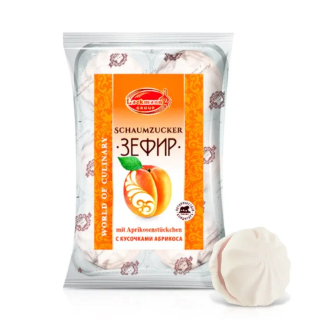 Marshmallows „Solnetschnyj Aprikose“ mit Aprikosenstückchen „Petersburger Konditor“, 310 g