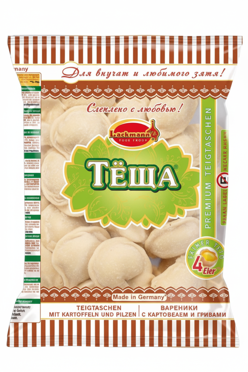 Pierogi mit Kartoffeln und Pilzen „Lackmann“, 900 g