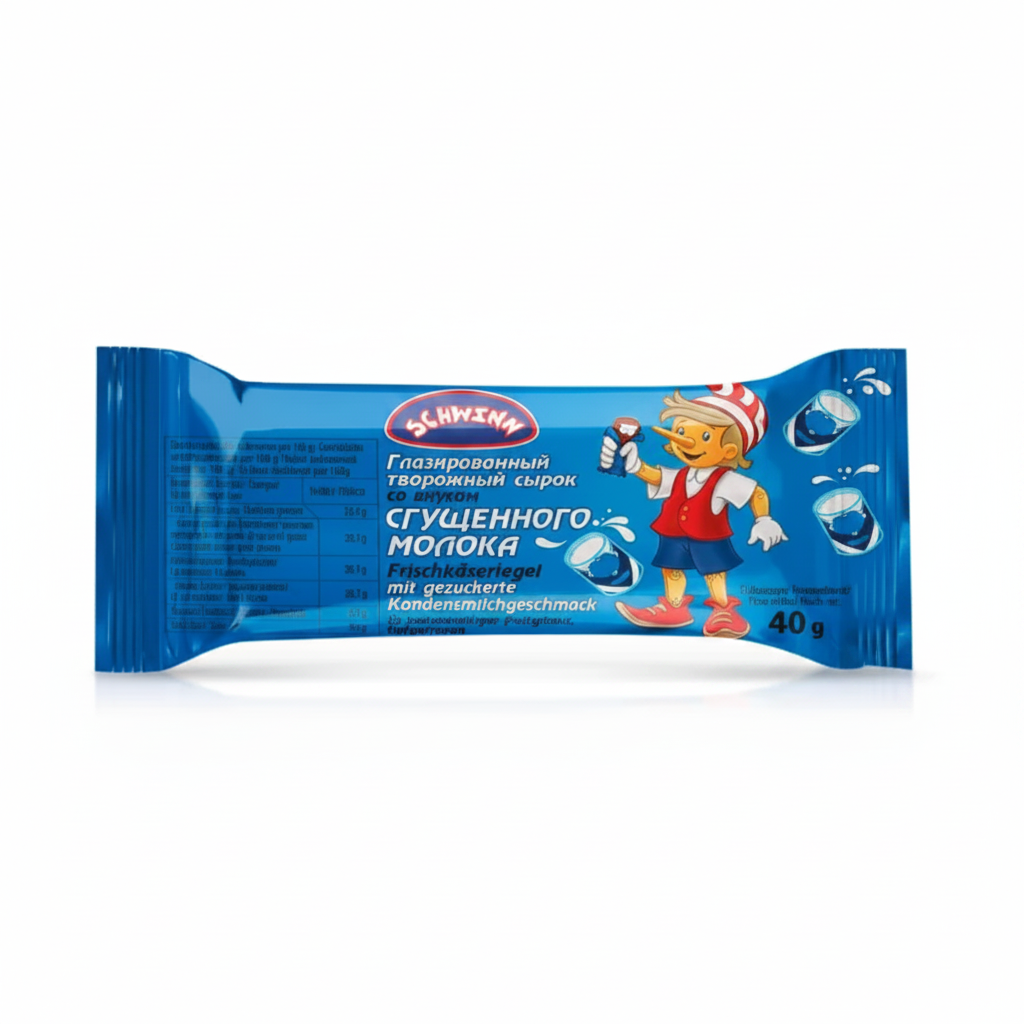 Quarkriegel mit Kondensmilchgeschmack, glasiert, Schwinn, 40 g