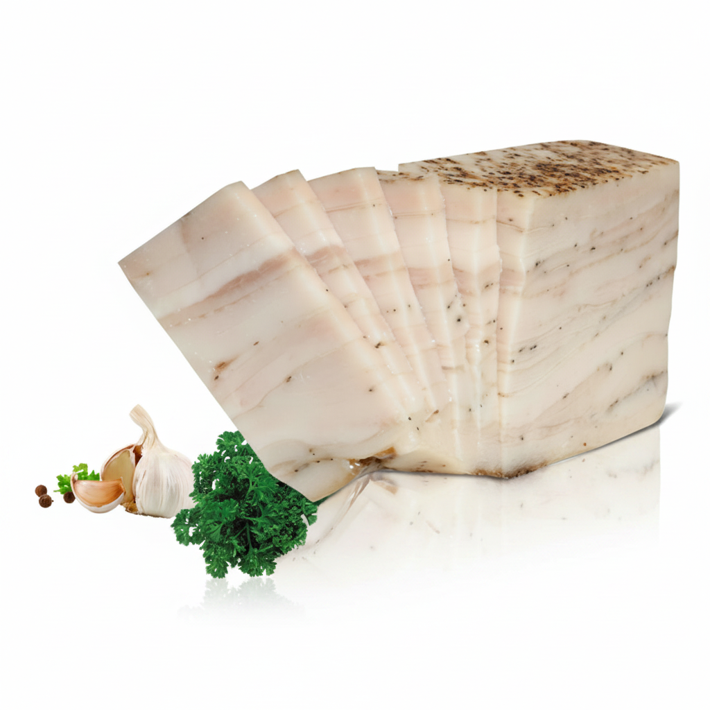 Schichtspeck mit Knoblauch – ca.