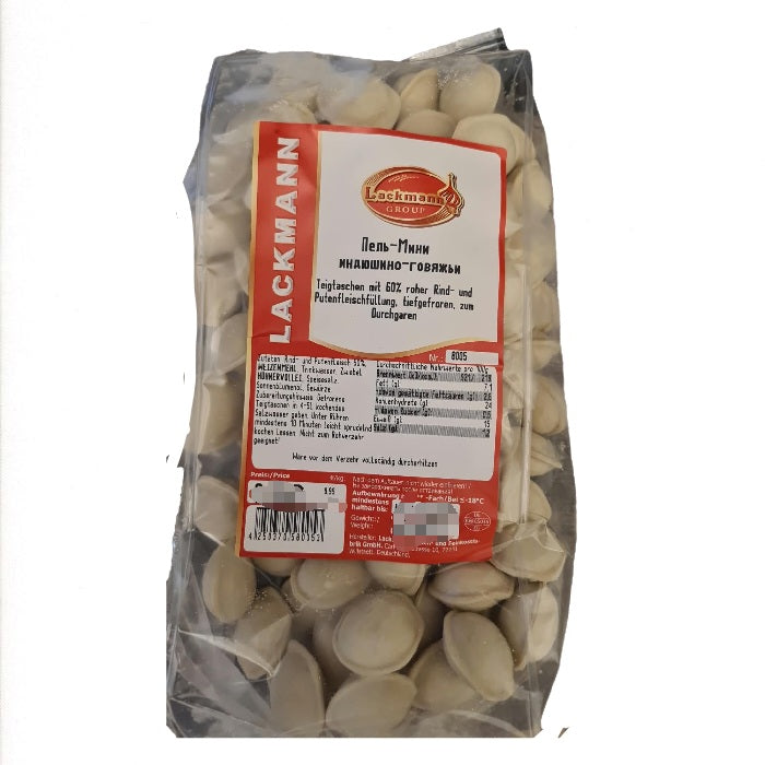 Teigtaschen mit 60% roher Rind- und Putenfleischfüllung, tiefgefroren, zum Durchgarer 900g