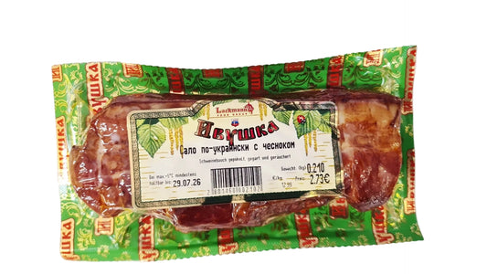 Speck "Ukrainische Art" mit Knoblauch, 100g