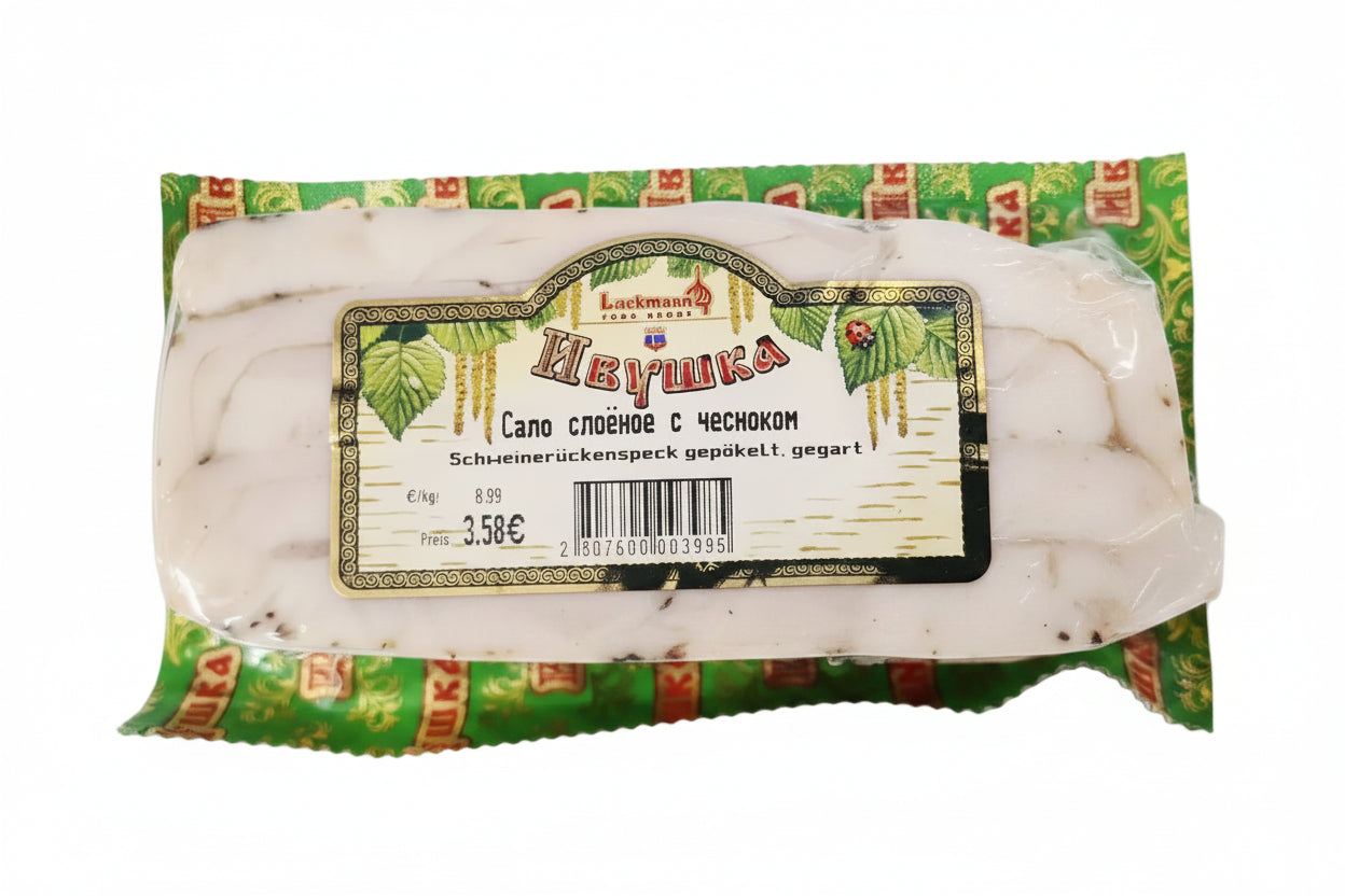 Сало (слоёное) с чесноком 100 г