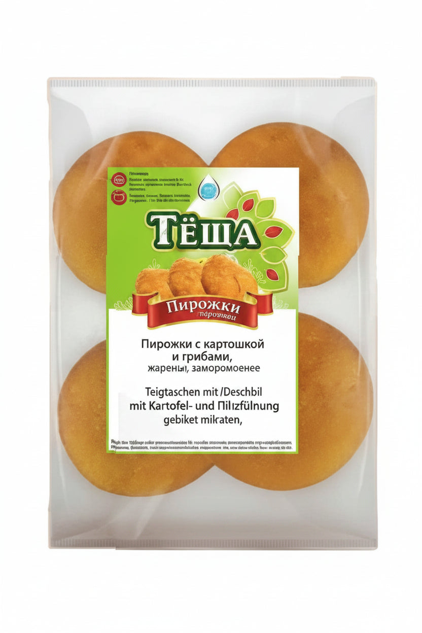 Pirozhki "Teschcha" mit Kartoffeln und Pilzen, 450 g