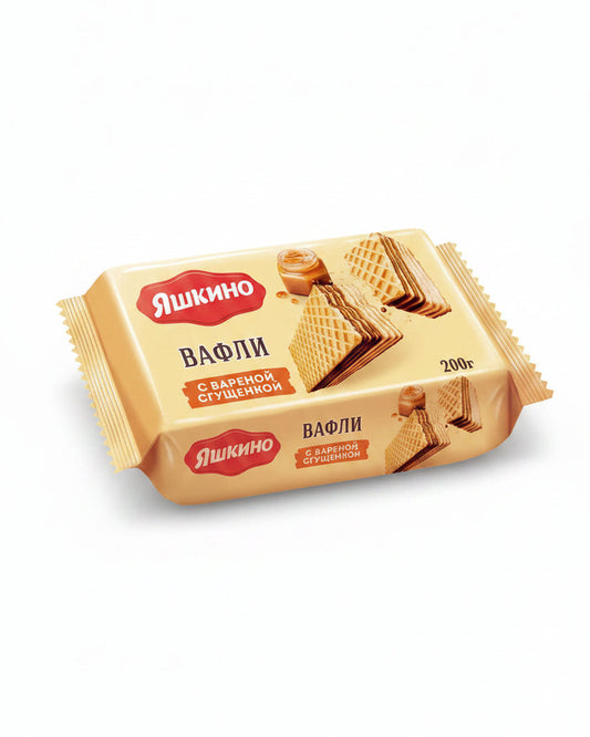 Waffeln mit gezuckerter Kondensmilchfüllung "Yashkino", 200g