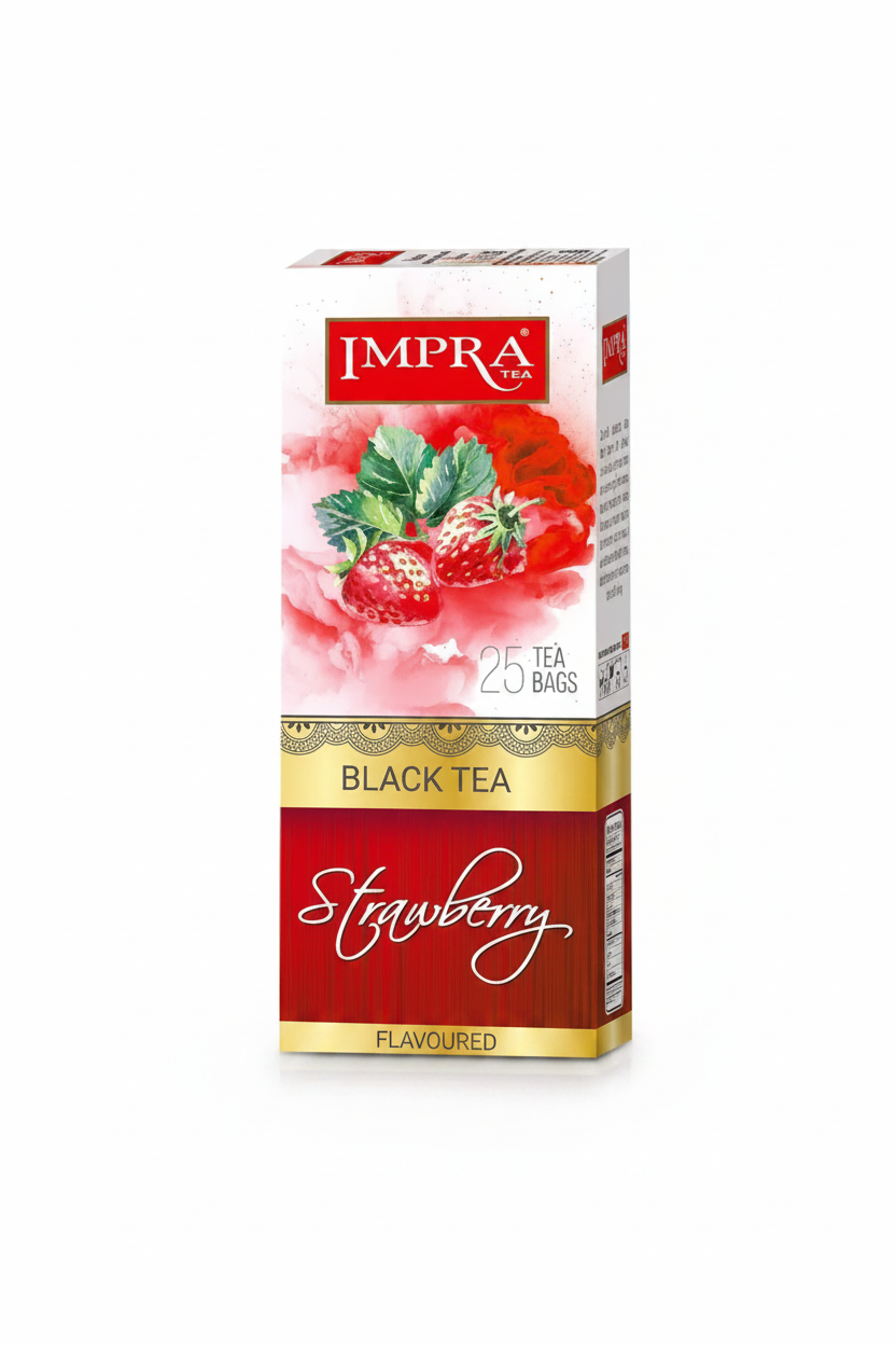 Schwarztee "Impra" mit Erdbeere, 25 Beutel