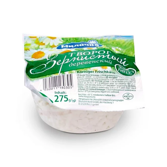 Körniger Frischkäse "Milochka", 2,5 % Fett, 275 g