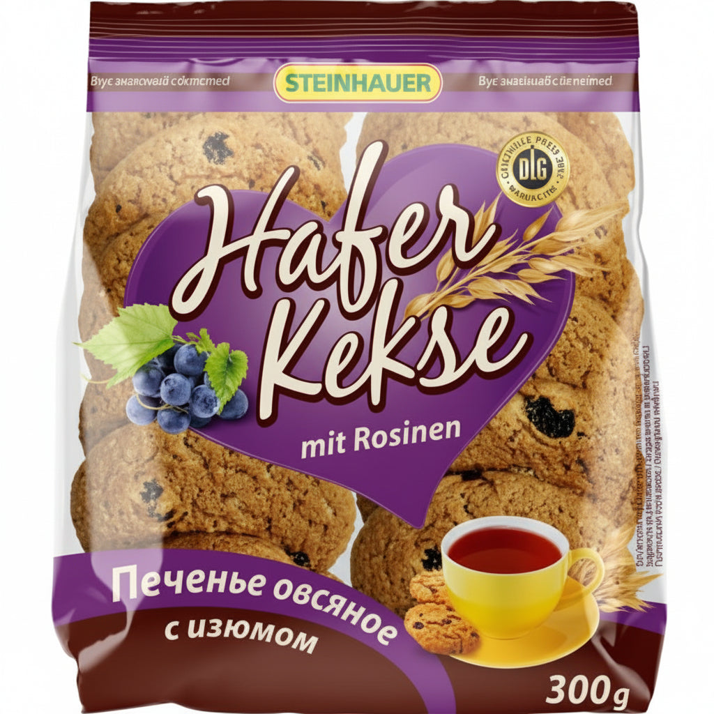 Haferkekse mit Rosinen, 300g