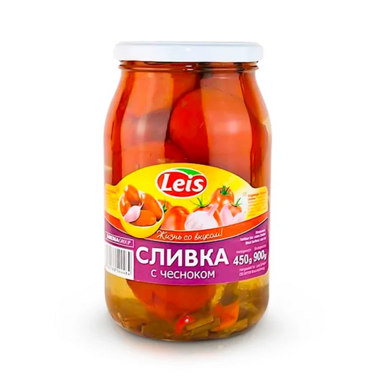 Eingelegte Tomaten "Slivka" mit Knoblauch "Leis"