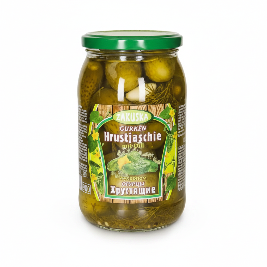 Knackige Gurken mit Dill "Hrustjaschie" "Zakuska"