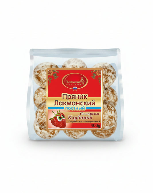 Fasten-Lebkuchen mit Erdbeergeschmack "Lakmanskij", 400g