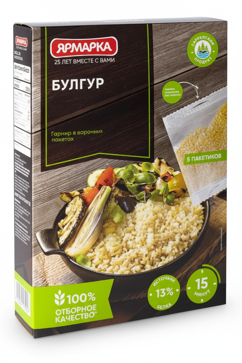 Bulgur "Yarmarka" (5 Kochbeutel à 80 g), 400 g
