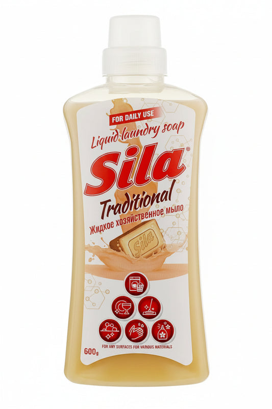 Flüssige Haushaltsseife zum Waschen "Sila", 600 ml