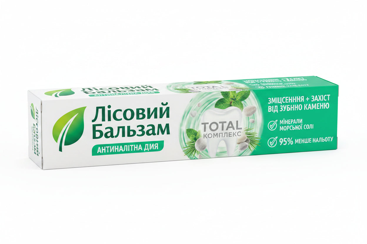 Zahnpasta "Lisoviy Balsam" Komplex (mit Aloe Vera- und weißem Tee-Extrakten), 75 ml