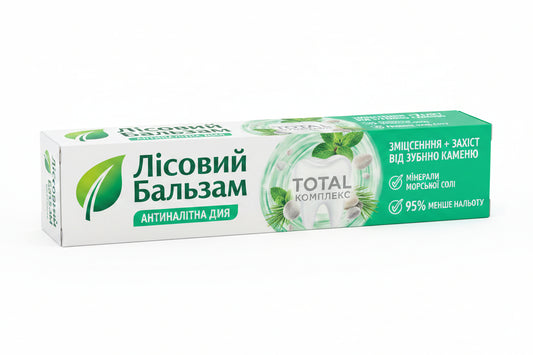 Zahnpasta "Lisoviy Balsam" Komplex (mit Aloe Vera- und weißem Tee-Extrakten), 75 ml