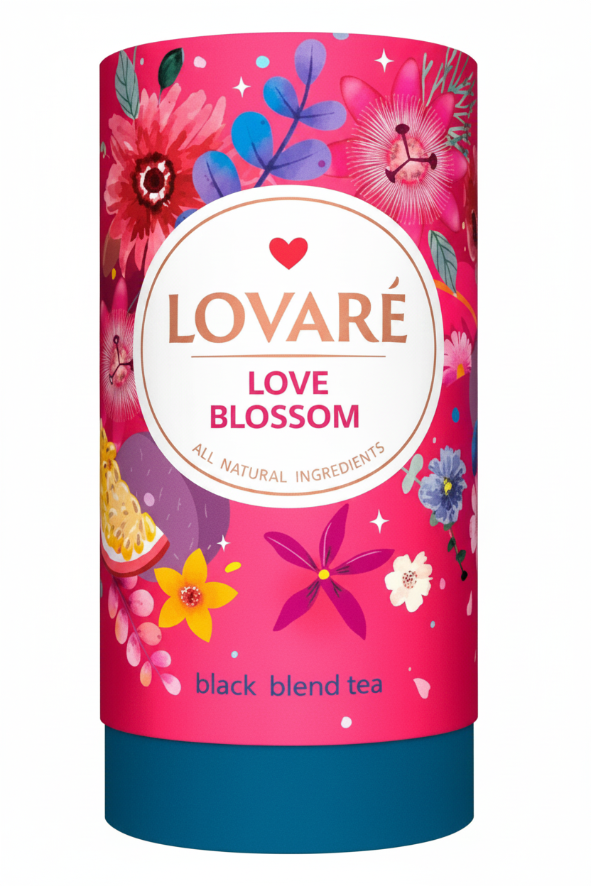Schwarz- und Grüntee-Mischung "Blüte der Liebe" (Расцвет любви), 80 g