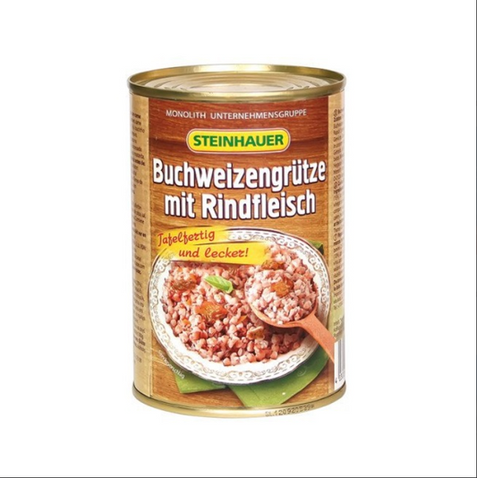 Buchweizenbrei mit Rindfleisch „Steinhauer“, 400 g