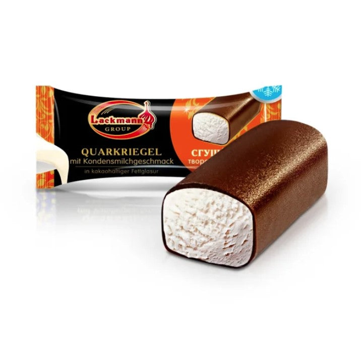 Glasierter Quarkriegel mit gezuckerter Kondensmilch, Lackmann, 38 g