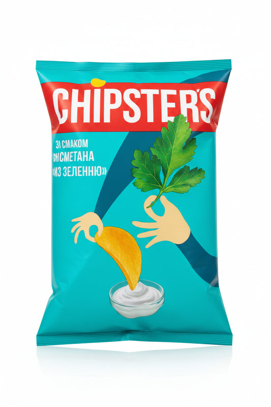 Kartoffelchips mit Sauerrahm- und Kräutergeschmack "Chipsters", 120g