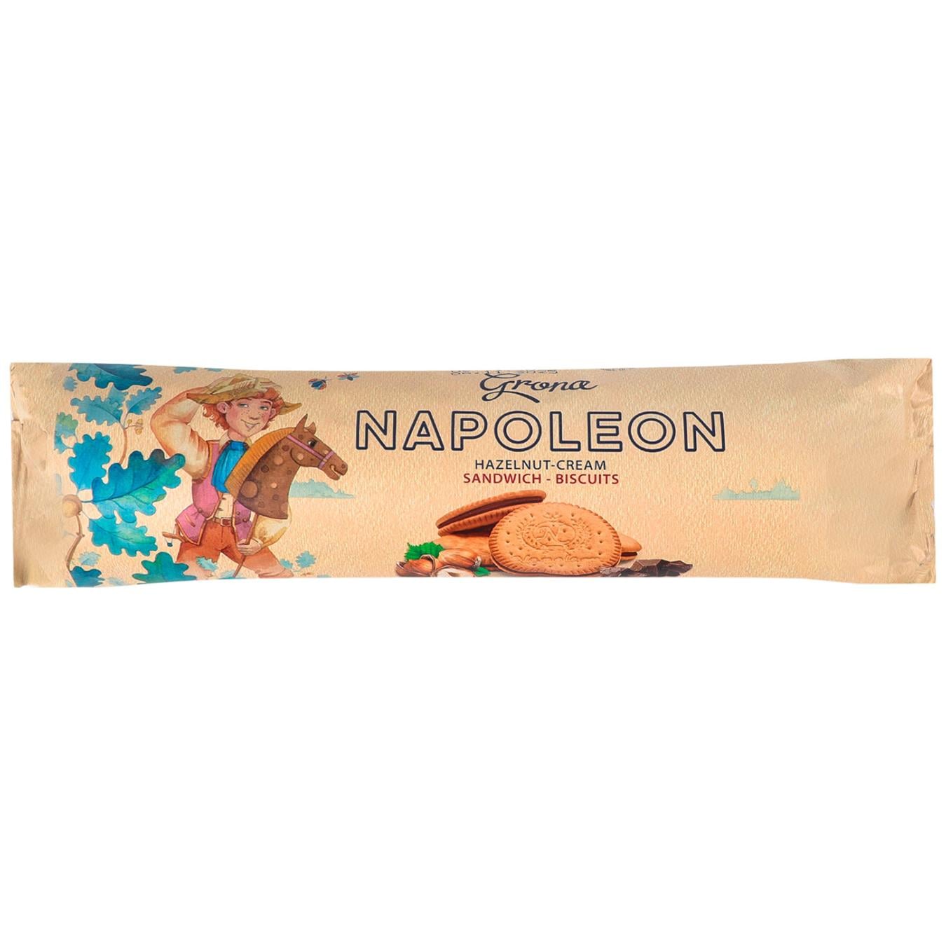 Sandwich-Kekse mit Schoko-Nuss-Füllung "Napoleon" (Grona), 240g