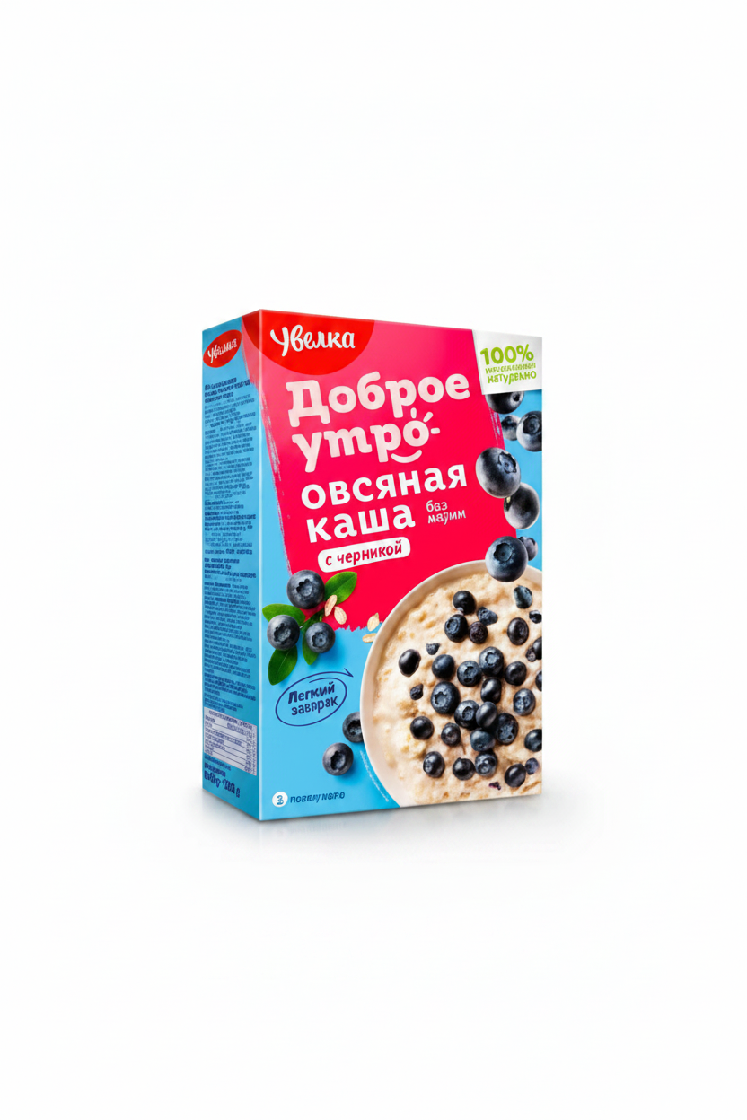 Haferbrei „Siuminutka“ mit Heidelbeeren, „Uvelka“, 5 × 40 g