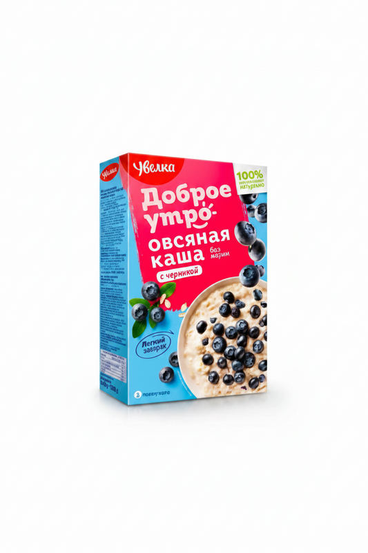 Haferbrei „Siuminutka“ mit Heidelbeeren, „Uvelka“, 5 × 40 g