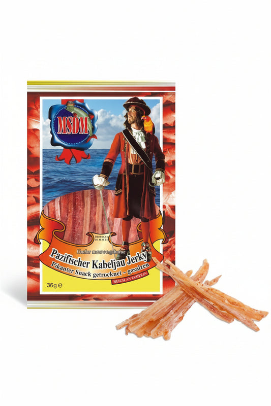 Kabeljau-Jerky Pikant, 36g