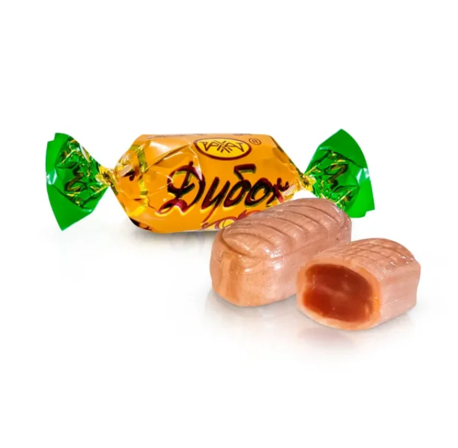 Karamellbonbons „Dubok“ mit Milchfüllung, 100 g