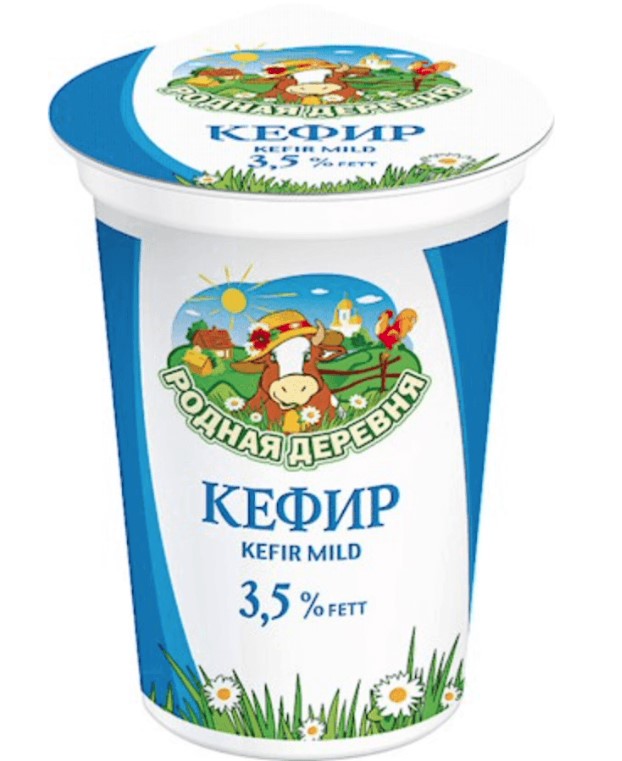 Kefir „Rodnaja Derewnja“, 3,5 % Fett, 500 ml