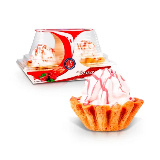 Mürbeteigkörbchen mit Himbeeren und Eiweißcreme "Lat Sweets", 140g