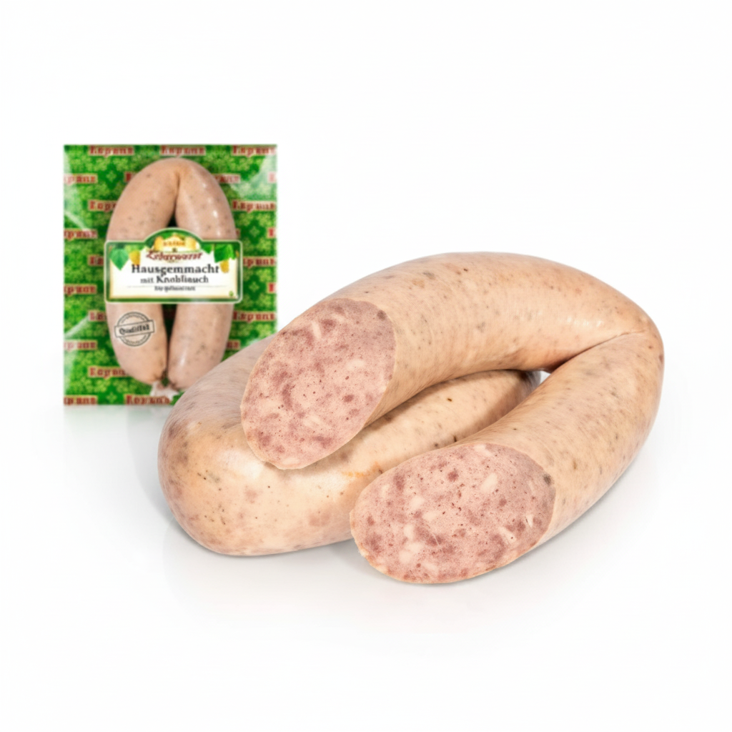 Leberwurst „Hausgemacht“ mit Knoblauch, „Lackmann“, 375 g