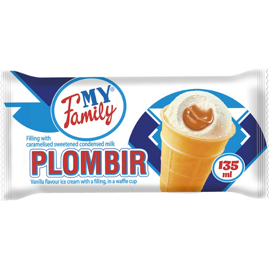 Eis mit - „MOYA SEMYA“  Vanillegeschmack und Füllung mit karamellisierter Kondensmilch