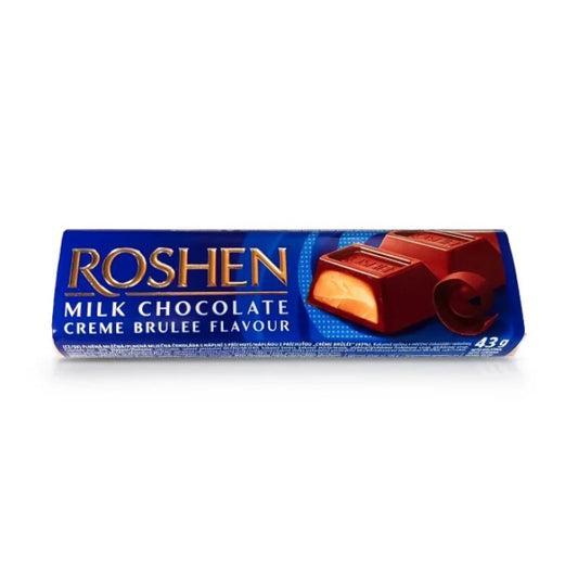 Milchschokoladenriegel mit Crème-brûlée-Füllung, Roshen, 43 g