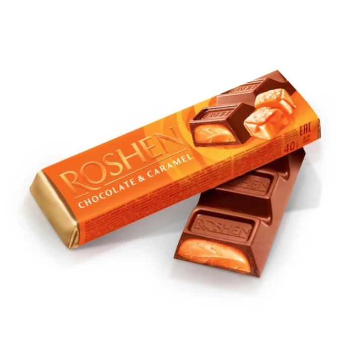 Milchschokoladenriegel mit Karamellfüllung, Roshen, 40 g