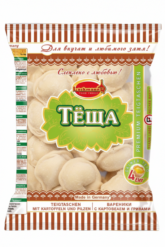 Pierogi mit Kartoffeln und Pilzen „Lackmann“, 900 g