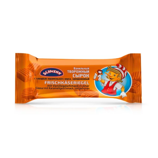 Quarkriegel Vanille, mit Karamellglasur, Schwinn, 45 g