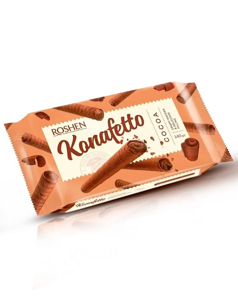 ROSHEN Waffelröllchen Konafetto Kakao, 140 g