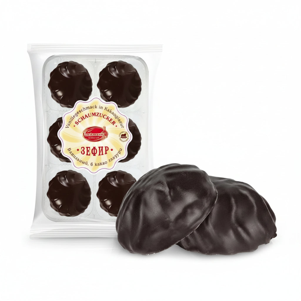 Schaumgebäck mit Vanillegeschmack, schokoladenüberzogen, Lackmann, 195 g