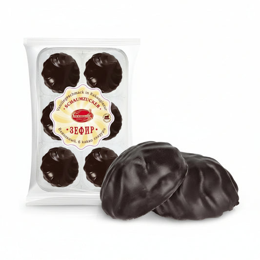 Schaumgebäck mit Vanillegeschmack, schokoladenüberzogen, Lackmann, 195 g