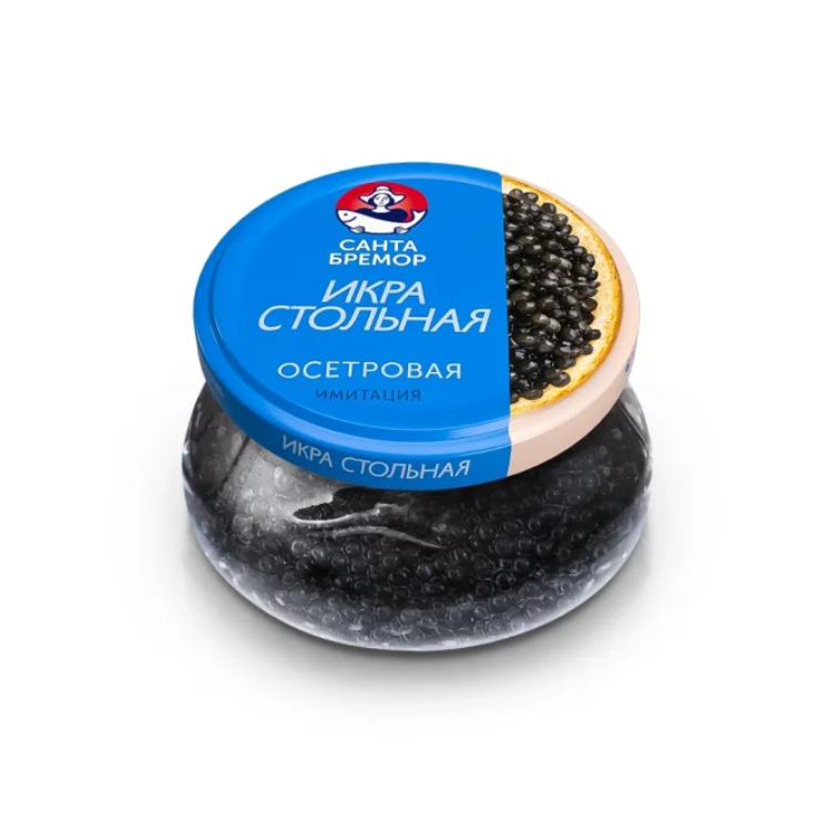 Schwarzer Kaviar „Stolnaja“, Stör-Imitat, „Santa Bremor“, 230 g