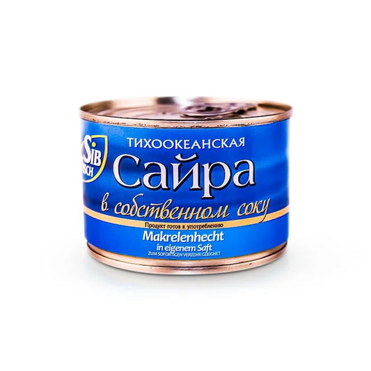 Pazifische Makrele (Saira) im eigenen Saft "Sib Fisch", 250 g