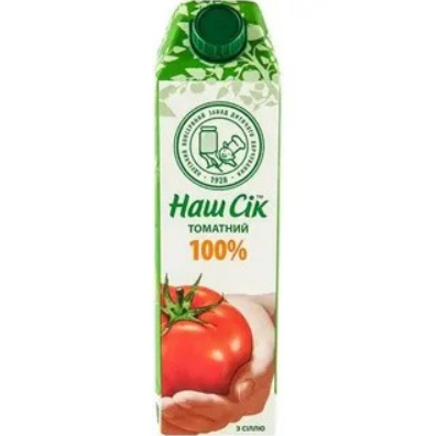 Томатный сок с солью «Наш Сік», 0,95 л