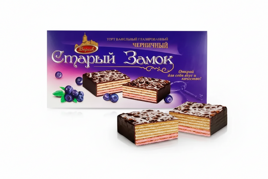 Waffelkuchen – Heidelbeer, glasiert, 250 g